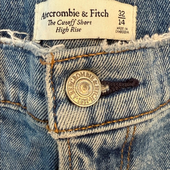 Abercrombie & Fitch Blue Cutoff Shorts - Picture 2 of 4